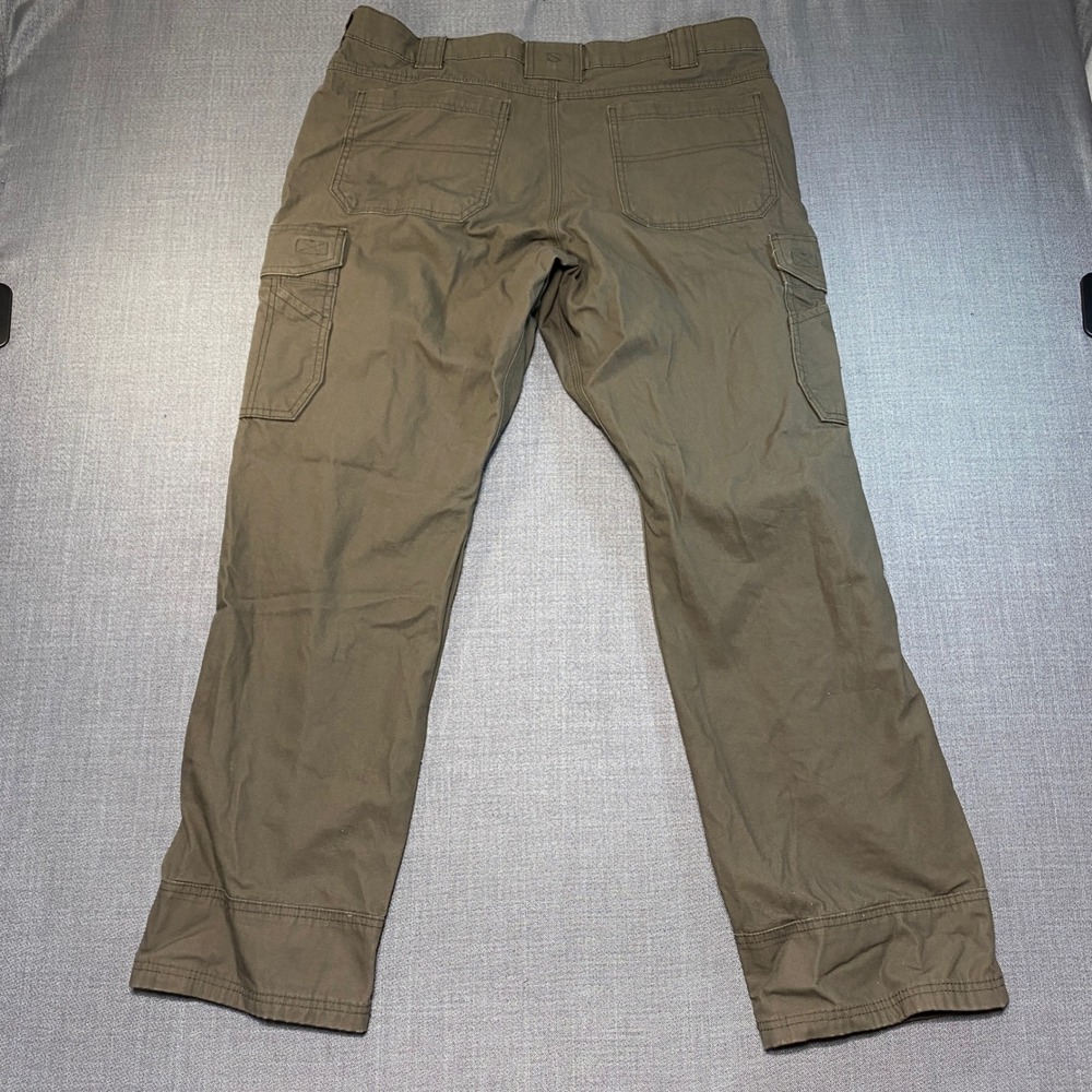 Noble Outfitters Mens Cargo Pants 38x32 Olive Brown Canvas Stretch Tactical Work - Picture 8 of 11
